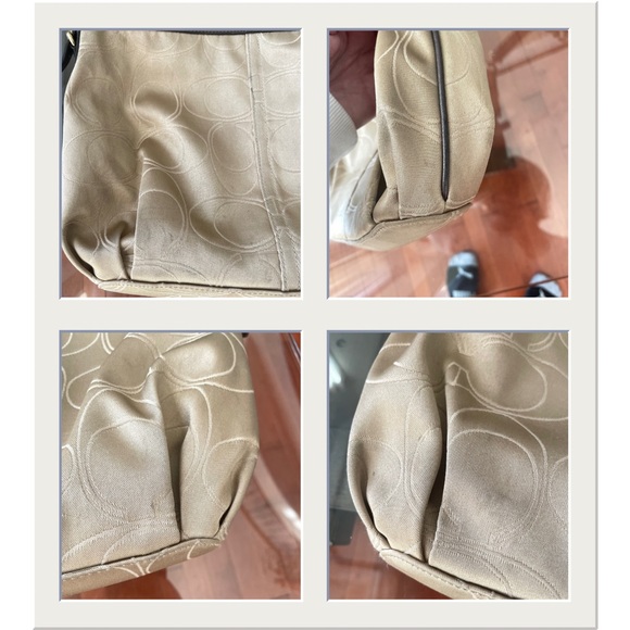 Coach Mia Signature C Shoulder Bag 15760 Gold Bronze Purse used condition - Picture 9 of 10